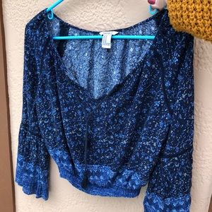 Forever 21 boho cropped T-shirt.